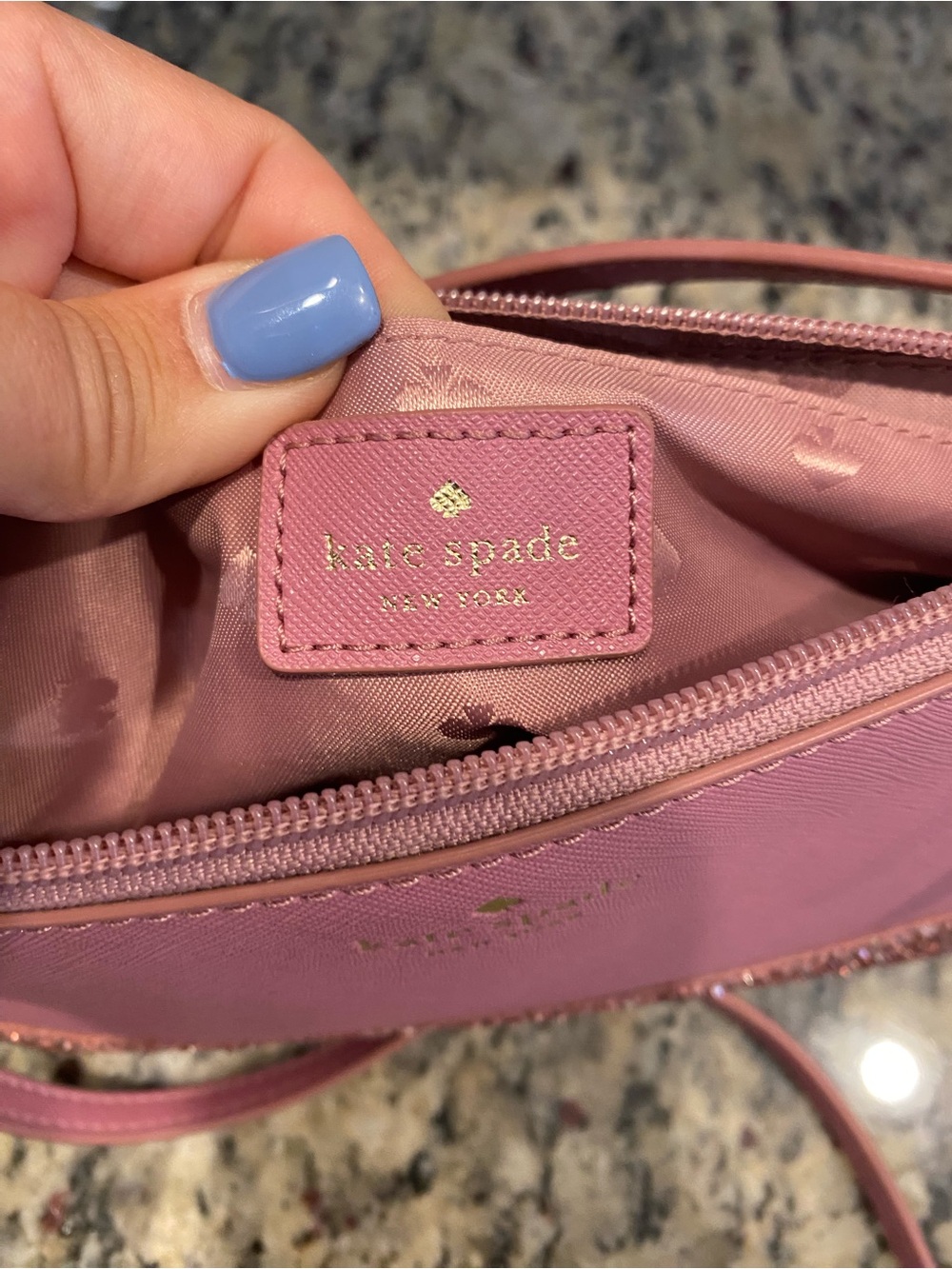 Kate Spade Pink Glitter Crossbody Bag - Picture 6 of 9